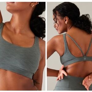 Athleta Exhale Sports Bra Gray SP